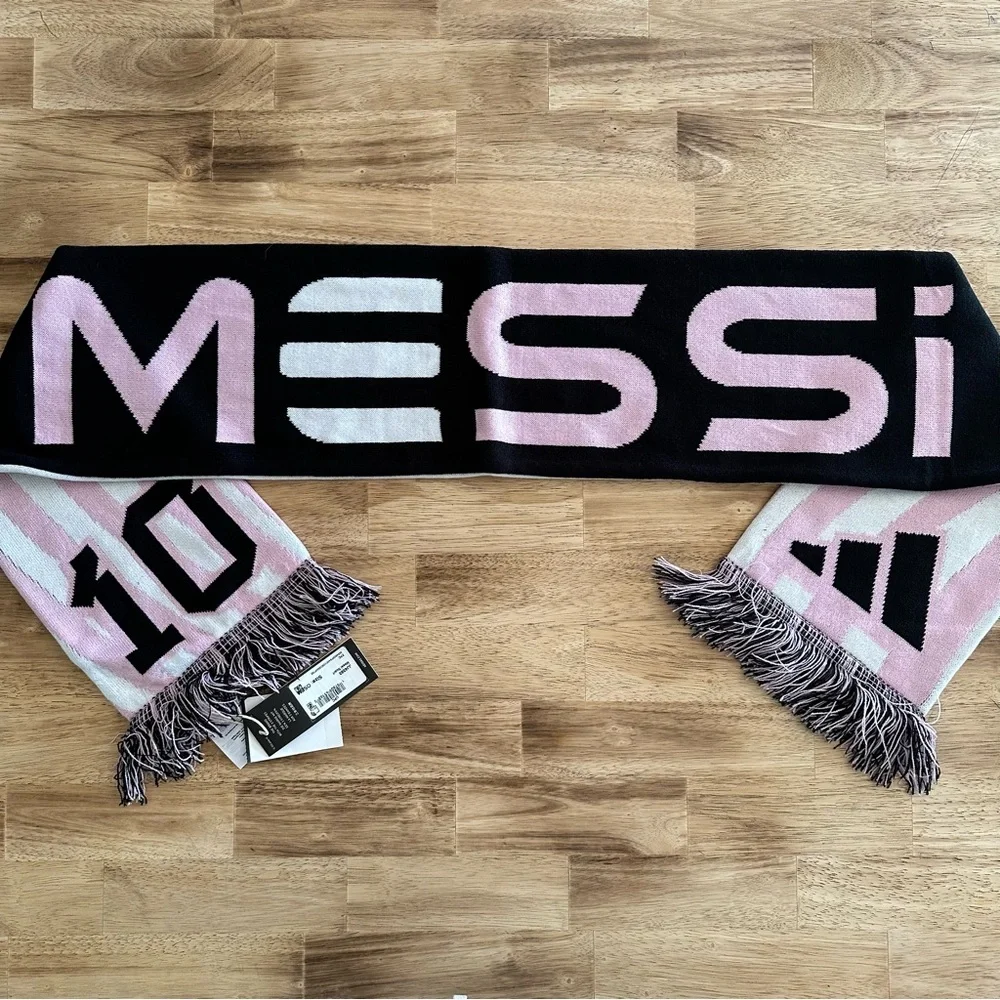 Adidas Inter Miami CF Lionel Messi Scarf JJ4393 Black Pink #10 Neck Wrap‎